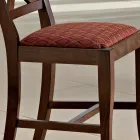 Sedia in Legno e Tessuto Design Classico Schienale Incrociato - Debussy Viadurini