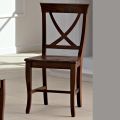 Sedia in Legno Massello Design Classico Schienale Incrociato - Debussy
