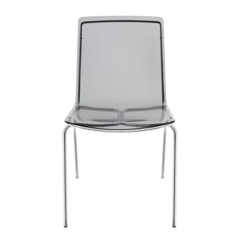 Sedia in Plexiglass Trasparente e Ferro Made in Italy 2 Pezzi - Charlotte Viadurini