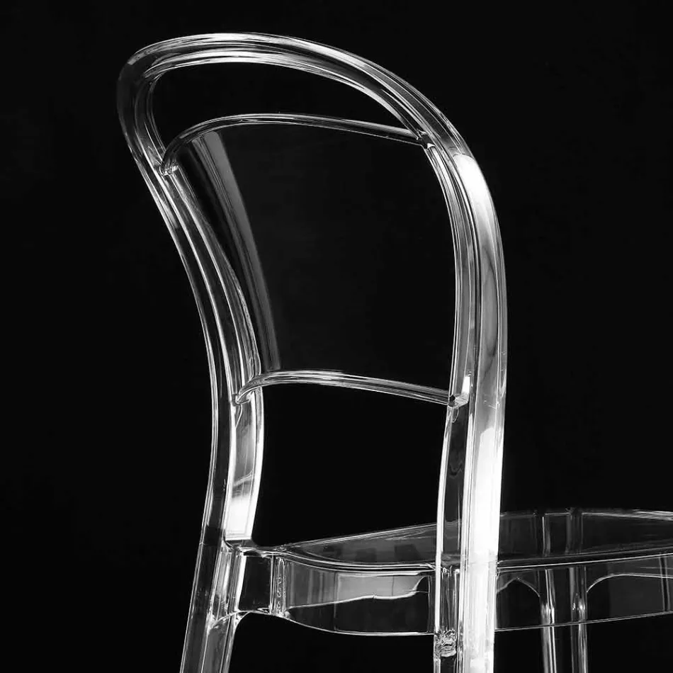 Sedia in Policarbonato Trasparente, Design Moderno - Yanis Viadurini
