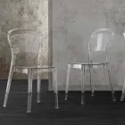 Sedia in Policarbonato Trasparente, Design Moderno - Yanis Viadurini