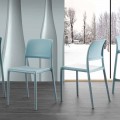 Sedia in resina e fiberglass di design moderno Ravenna