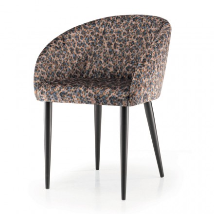 Sedia in Tessuto con Struttura in Acciaio Made in Italy 4 Pezzi - Tagata Viadurini