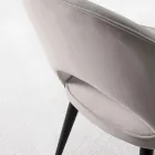 Sedia in Velluto con Gambe in Metallo Nero e Ottone Satinato, 4 Pezzi - Sibea Viadurini