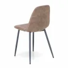 Sedia living di design moderno in similpelle, Elice, 4 pezzi Viadurini