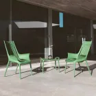 Sedia Lounge con Braccioli per Esterni in Plastica 4 Pezzi - Ibiza by Vondom Viadurini