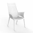 Sedia Lounge con Braccioli per Esterni in Plastica 4 Pezzi - Ibiza by Vondom Viadurini