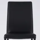 Sedia Moderna da Zona Living in Ecopelle e Metallo Made in Italy - Michaela Viadurini