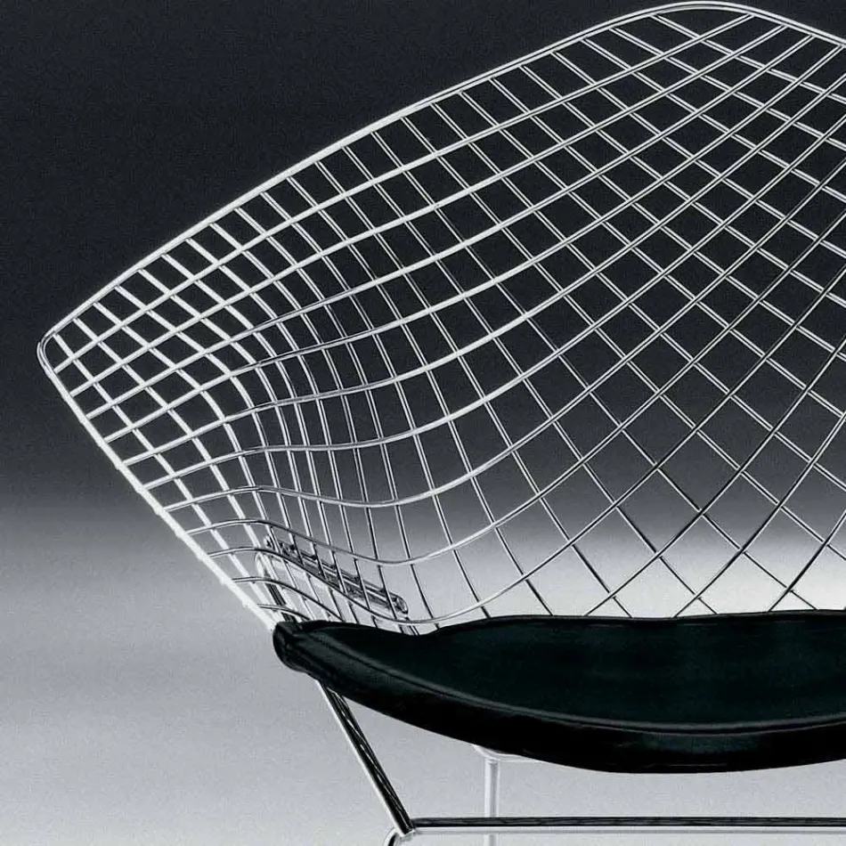 Sedia Moderna in Acciaio con Seduta in Pelle Made in Italy di Lusso - Beniamino Viadurini