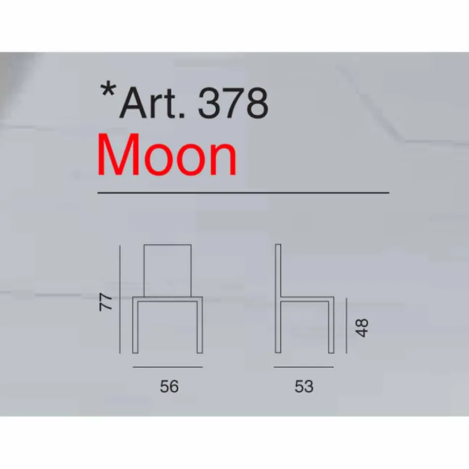 Sedia moderna in ecopelle Moon Viadurini