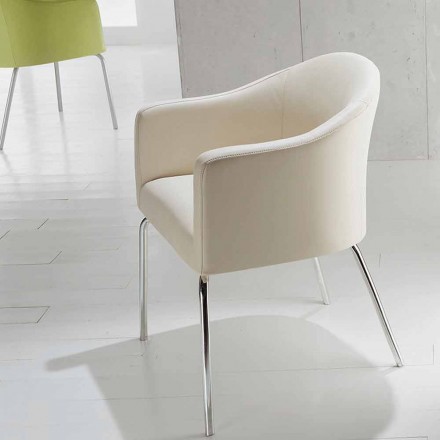 Sedia moderna in ecopelle Moon Viadurini