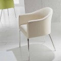 Sedia moderna in ecopelle Moon