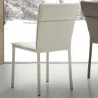 Sedia moderna interamente rivestita in ecopelle Lappola Viadurini