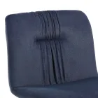 Sedia Monoscocca in Tessuto Colorato e Metallo Nero Design - Florinda Viadurini