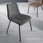 Sedia Monoscocca in Tessuto di Diverse Finiture Made in Italy - Morgana Viadurini