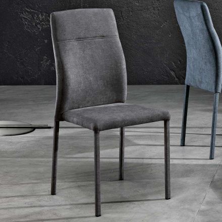 Sedia per sala da pranzo di design in tessuto made in Italy, Luigina Viadurini