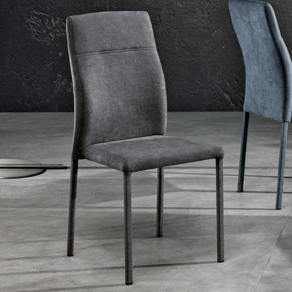 Sedia per sala da pranzo di design in tessuto made in Italy, Luigina Viadurini