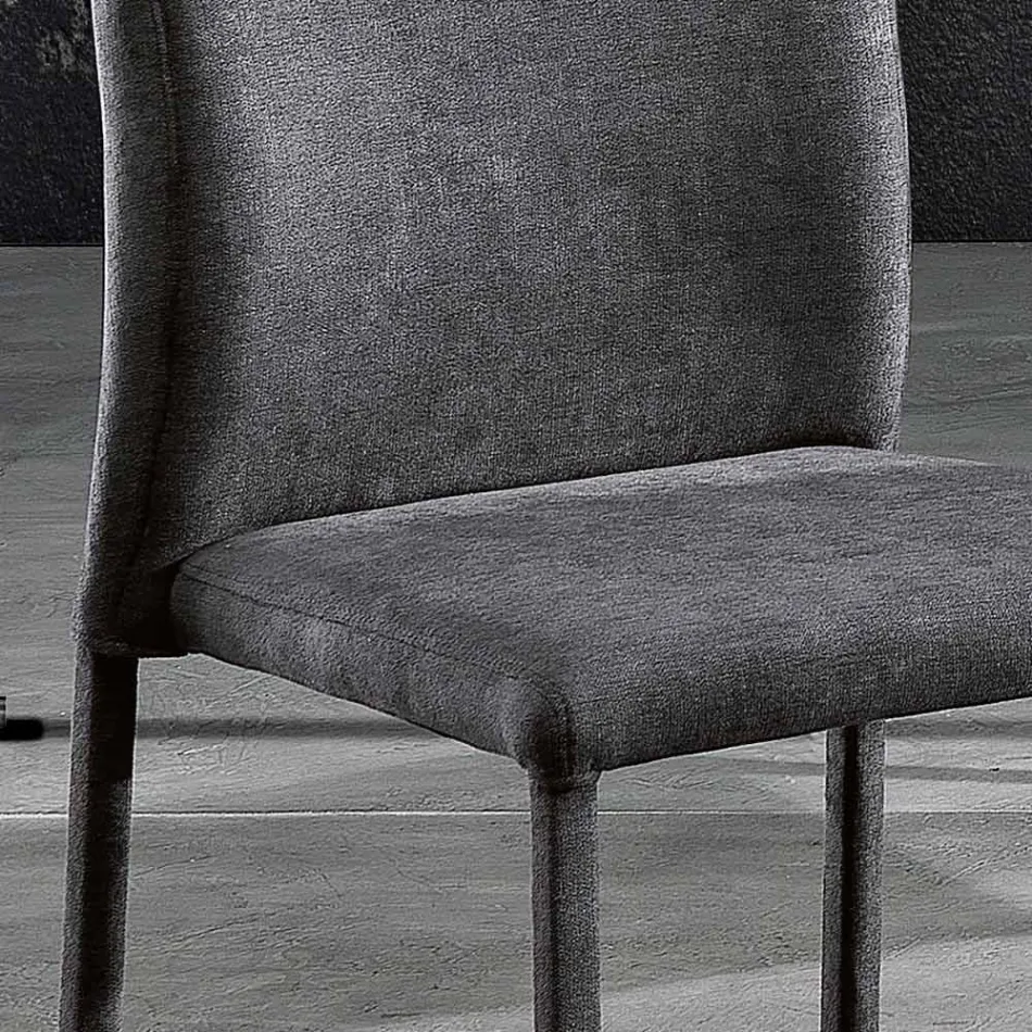 Sedia per sala da pranzo di design in tessuto made in Italy, Luigina Viadurini