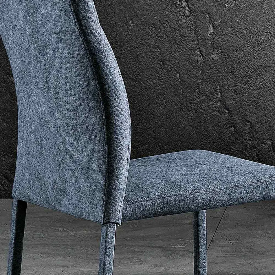 Sedia per sala da pranzo di design in tessuto made in Italy, Luigina Viadurini