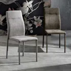 Sedia per sala da pranzo di design in tessuto made in Italy, Luigina Viadurini