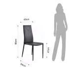 Sedia per Sala da Pranzo Impilabile in Pelle Sintetica 4 Pezzi - Siberia Viadurini