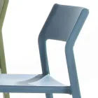 Sedia per Sala da Pranzo Impilabile in Polipropilene Colorato, 4 Pezzi - Abelia Viadurini