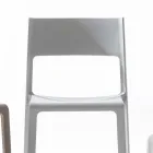 Sedia per Sala da Pranzo Impilabile in Polipropilene Colorato, 4 Pezzi - Abelia Viadurini