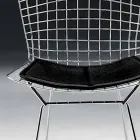 Sedia per Sala da Pranzo in Acciaio Cromato e Pelle Made in Italy - Beniamino Viadurini