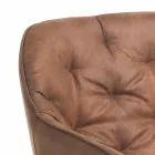 Sedia per Sala da Pranzo in Pelle Effetto Invecchiato 2 Pezzi - Garbina Viadurini