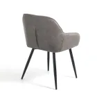 Sedia per Sala da Pranzo in Pelle Effetto Invecchiato 2 Pezzi - Garbina Viadurini