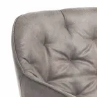 Sedia per Sala da Pranzo in Pelle Effetto Invecchiato 2 Pezzi - Garbina Viadurini