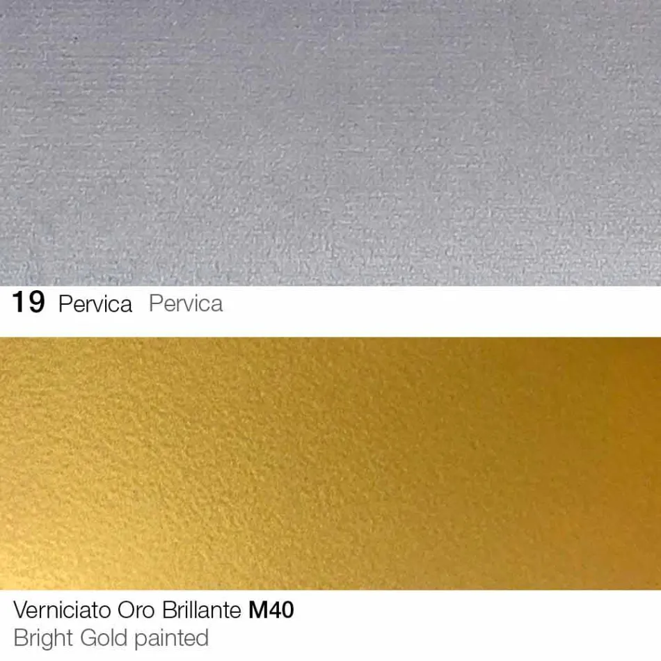 Sedia per Sala da Pranzo in Tessuto con Gambe Oro Made in Italy - Marchesi Viadurini