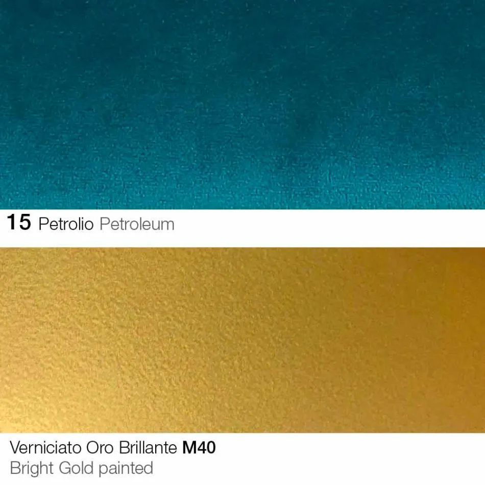 Sedia per Sala da Pranzo in Tessuto con Gambe Oro Made in Italy - Marchesi Viadurini