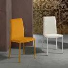 Sedia per sala da pranzo moderna in tessuto fatta in Italia, Porzia Viadurini