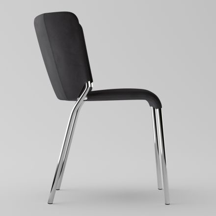 Sedia per Sala da Pranzo Rivestita in Ecopelle Made in Italy - Giulia Viadurini