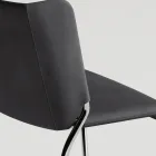 Sedia per Sala da Pranzo Rivestita in Ecopelle Made in Italy - Giulia Viadurini