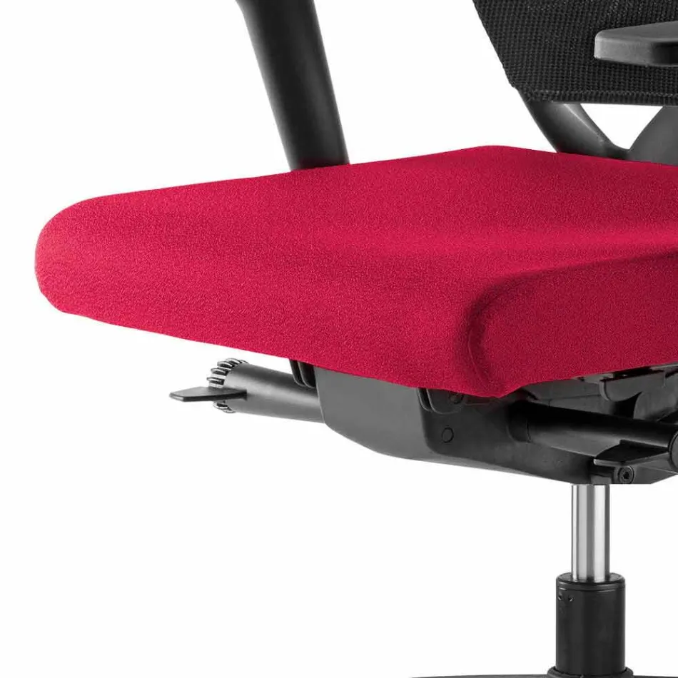 Sedia per Ufficio Design Ergonomico Girevole con Braccioli e Ruote - Meliva Viadurini
