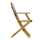 Sedia Pieghevole da Esterno in Legno di Acacia e Textilene - Perfetta Viadurini