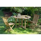 Sedia Pieghevole da Giardino in Teak Naturale – Yggdrasil Viadurini