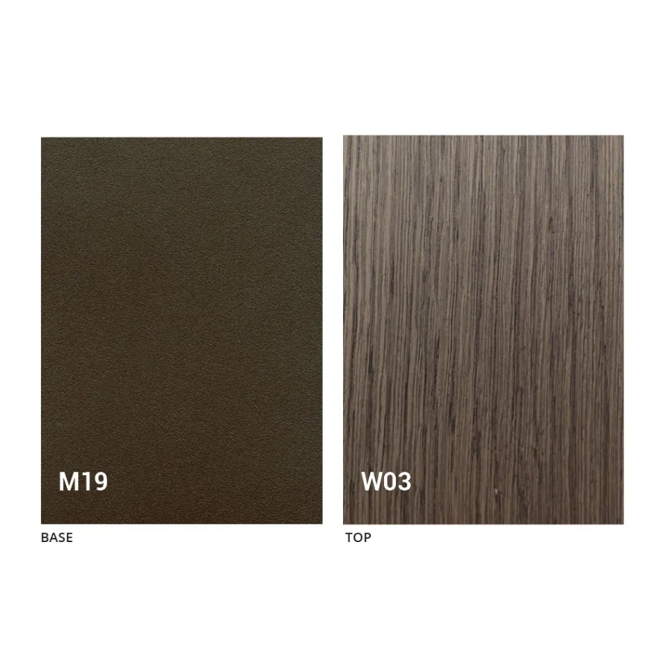 Sedia Pieghevole in Metallo e Legno Rovere 2 Pezzi Made in Italy - Roberta Viadurini