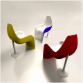 Sedia/Poltrona Design in Solid Surface Helled Made in Italy