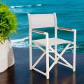 Sedia Regista da Esterno Realizzata in Alluminio, Textilene e Teak - Bloom