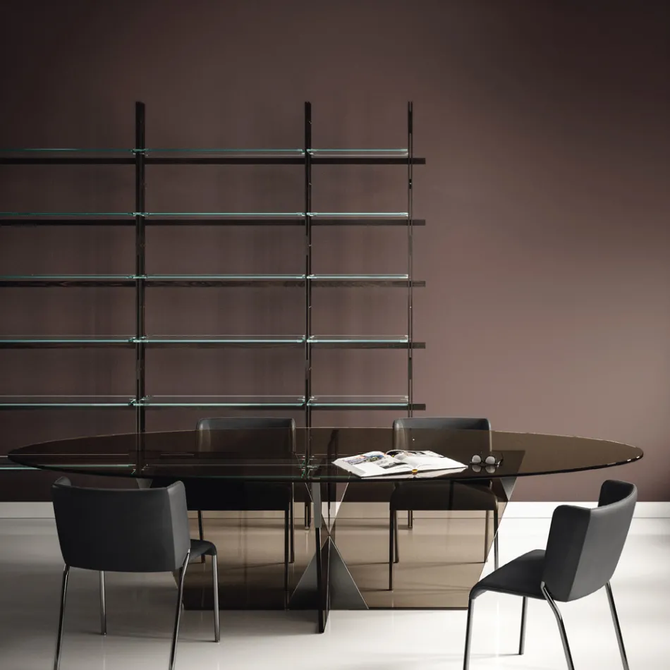 Sedia Sala da Pranzo con Seduta Rivestita in Pelle Made in Italy - Giulia Viadurini