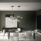 Sedia Sala da Pranzo con Seduta Rivestita in Pelle Made in Italy - Giulia Viadurini
