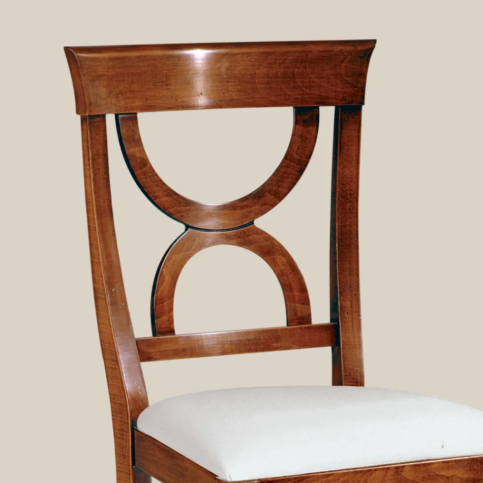 Sedia Sala da Pranzo in Legno e Tessuto Stile Classico Made in Italy - Helisa Viadurini