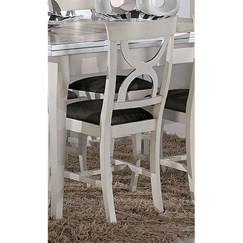 Sedia Sala da Pranzo in Legno e Tessuto Stile Classico Made in Italy - Helisa Viadurini