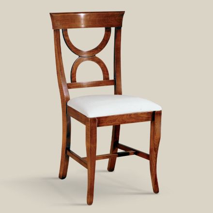 Sedia Sala da Pranzo in Legno e Tessuto Stile Classico Made in Italy - Helisa Viadurini