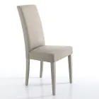 Sedia Sala da Pranzo in Microfibra e Legno Made in Italy 2 Pezzi - Simonella Viadurini