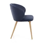 Sedia Sala da Pranzo in Tessuto Design Moderno Elegante - Reginaldo Viadurini