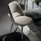 Sedia Sala da Pranzo in Tessuto Realizzata in Italia 4 Pezzi - Lorenza Viadurini